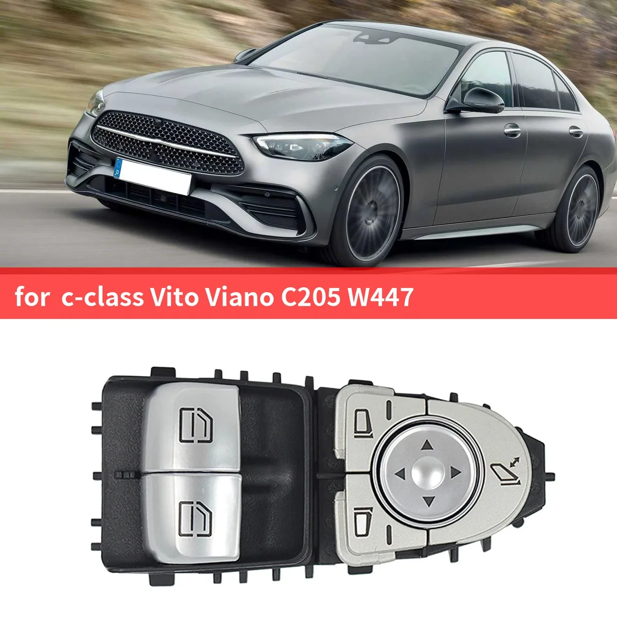 2059057011 Превключвател за Повдигане на Стъкло Бутон за Управление на Стеклоподъемником Нагоре/Надолу на авточасти за Mercedes-Benz C-Class Vito Viano C205 W447