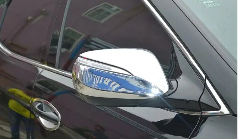 За Hyundai IX45 Новият Santa FE от 2013 до 2017 година ABS Хром, 2 бр. във форми за огледала за обратно виждане, тампон на странично огледало, защитни капаци