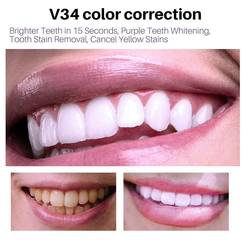 50 мл пяна-мус за избелване на зъбите V34, се Разтваря на Зъбната плака, Възстановява Ярко Чисто Свеж дъх, Красота И Здравословна паста за зъби 2023