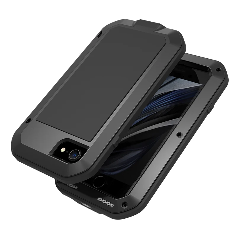 Оригинален Мощен калъф Love Мей За iPhone 7 8 устойчив на удари Грязезащитный Водоустойчива Метална Блиндирана Калъф за Телефон iPhone SE 2020