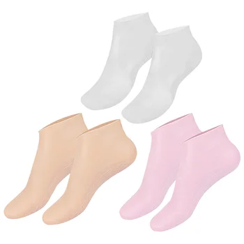 3 двойки овлажняващи чорапи с лосион Miss Foot за възстановяване на напукани пети На нощ Задържа влагата за сухи крака
