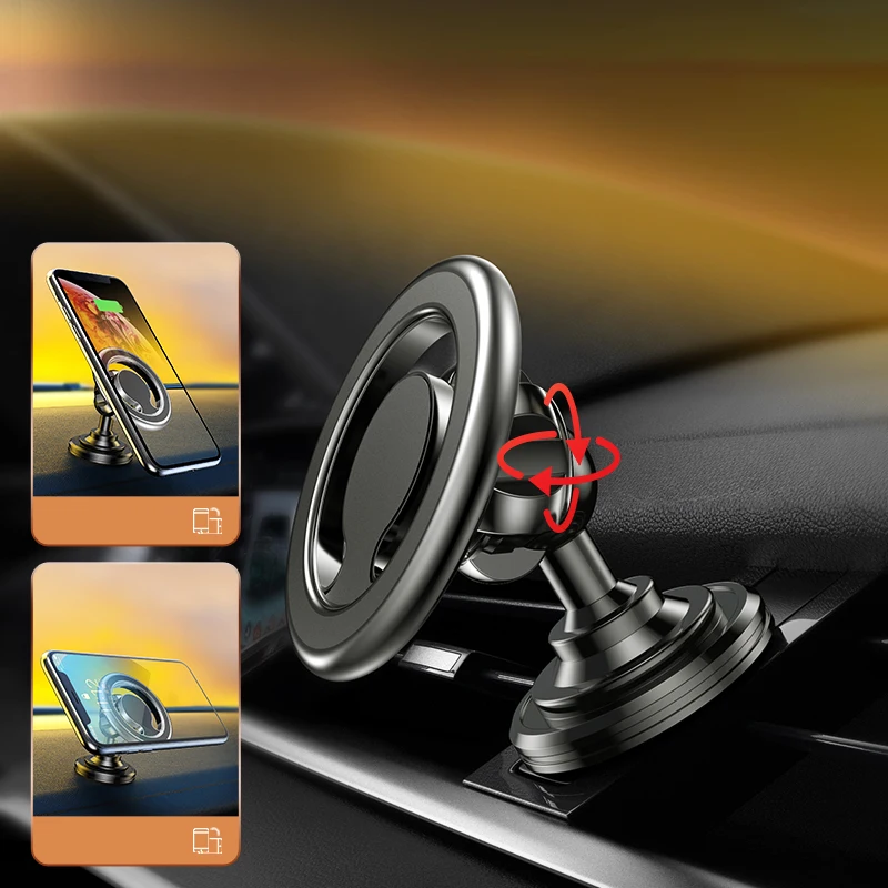 Магнитен Кола Телефона Магнитен Пръстен Смартфон Мобилна Поставка за Мобилен GPS Поддръжка За iPhone 14 13 12 X Xiaomi Mi Huawei, Samsung и LG