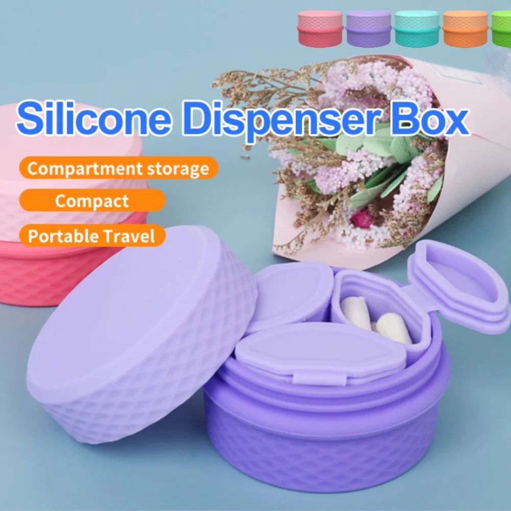 Многофункционална кутия със силикон диспенсером 3 + 1, преносим органайзер за бутилки, съдове за течност за шампоан