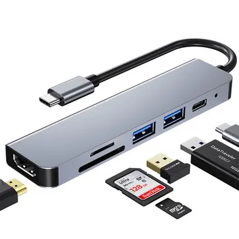 F-Island C USB Хъб съвместим с HDMI, Rj-45 100M VGA Адаптер OTG Thunderbolt 3 Зарядно устройство с жак PD TF SD 3,5 мм за Macbook ProAir M1
