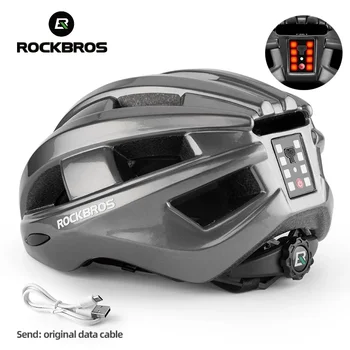 ROCKBROS колоездене масло е Лека Каска С Интегрална форма Led Задно Осветление Велосипеден Шлем Със Светлоотразителен Сигнал EPS + PC МТБ Пътни Велосипедни Каски