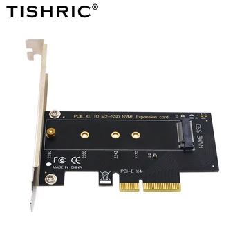 TISHRIC M2 NVME към PCIE 4X Такса адаптер, PCIE XE КЪМ M2 SSD NVME Однопортовая Универсална карта за разширение PCI-E 4X/8X/16X