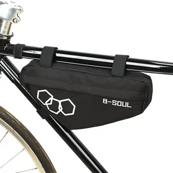 Велосипедна чанта от полиестер Водоустойчив Триъгълна чанта за планински велосипед Предната Тръбна Рамка Велосипедна чанта Притежателя на чанти и Аксесоари за велосипеди