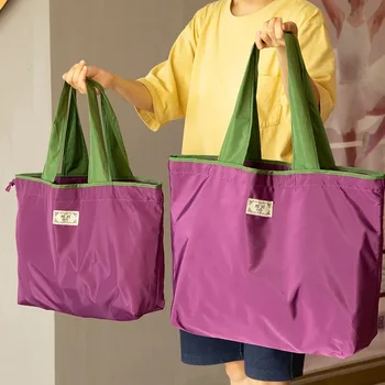 Голяма чанта за пазаруване в супермаркета, джоб за плодове и зеленчуци и на съвсем малък, модерна чанта за защита на околната среда, чанта, дамска Чанта