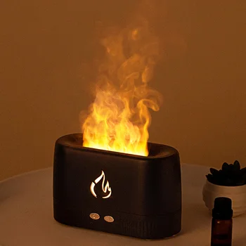 Дифузор Етерично Масло 3D Flame Light Овлажнител на Въздуха Aroma Mist Производител на Освежители за Въздух За Сън Спрей Домашен Офис Aromatherapy Humidifi
