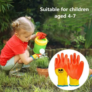 Дишащи детски градински Ръкавици За малки деца, домашни маслоустойчив мультяшные ръкавици за ръчна работа с животни, нескользящие, които предпазват от удари,