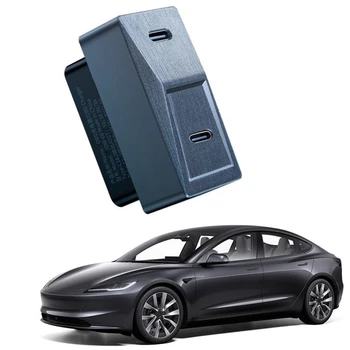 За Tesla, Модел 3 Highland 2024 резервни Части OBD адаптер Бързо зареждане на 27 W, Щепсела и да играе USB-C с двете пристанища
