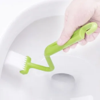Инструмент за почистване на тоалетната чиния S-образна форма с дупка за окачване за дома, кухня, баня, четки за тоалетна