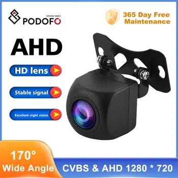 Камера за обратно виждане на автомобила Podofo, AHD Камера за нощно виждане, Резервно Парковочная Камера за задно виждане, Универсално Водонепроницаемое Цветно изображение на HD