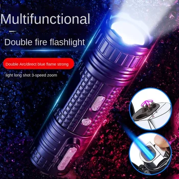 Най-новата градинска USB-електронна запалка Водоустойчива IP67 Електрическа Плазменно-електродъгово запалка 100-люменный Фенерче-запалка Мъжки подарък