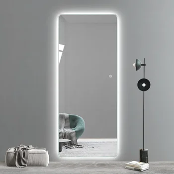 Огледала за баня с осветление По Цялото Тяло Эстетичные Дълги Led Огледала За Баня в спалнята, Тоалетната, Стенни Умни Espejos Led За Декорация на дома XY50BM