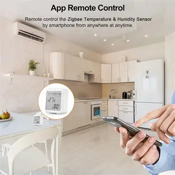 Сензор за температура и влажност в умном къщата на Hristo Вътрешен влагомер-термометър с LCD дисплей Поддръжка на Алекса Home