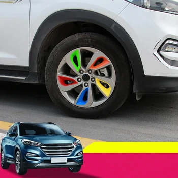 Стикери за декорация на колелата, модифицирана тампон на джанти, гуми, ярък кръг, автоаксесоари за Hyundai Tucson 2015-2018