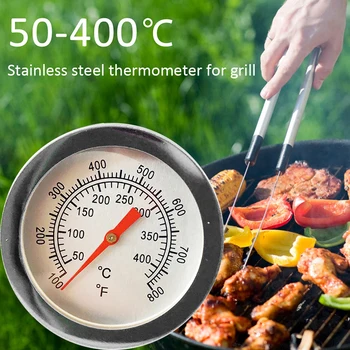 Термометър за фурна от неръждаема стомана, измерване на температура с мини циферблат, Кухненски Инструменти, барбекю, Топла храна, Игли термометър с горещо масло
