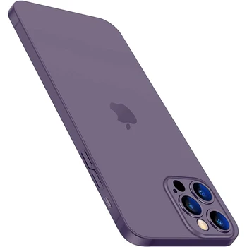 Тъмно Лилаво Матиран ултра тънък Калъф За iPhone 15 15Pro 14 Plus 13 Pro Max 12 Mini 11 X XR XS SE 2022 2020 14Pro Калъф За вашия Телефон