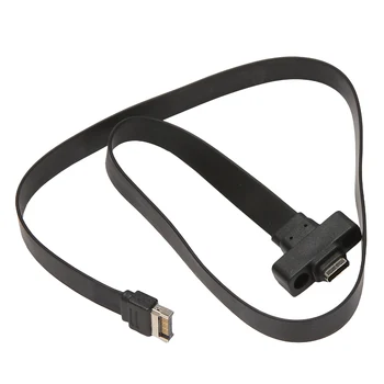 Удължител за USB 3.1 от тип E до тип C на предния панел, вътрешен кабел-адаптер Gen 2 (10 gbps), с 2 винта (50 см)