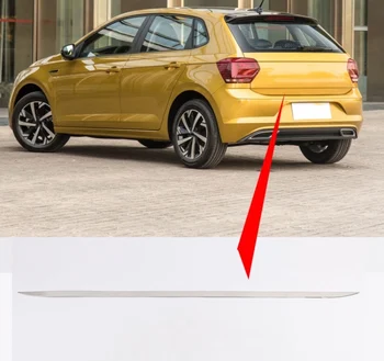 Формоване на дъното на капачката на задния капак на багажника, тапицерия на задната врата от неръждаема стомана, автомобилни аксесоари за VW POLO 2019 2020 2021